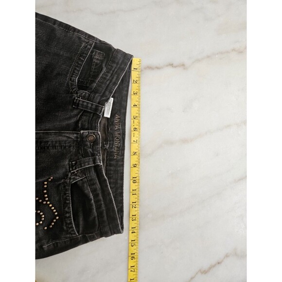 Anna Montana Women's Winter Dark Denim Embroidered Pocket Bootcut Jeans Size 40 - Picture 7 of 12